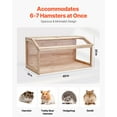 thumbnail image 3 of VEVOR Wooden Hamster Cage, 270° Viewing Hamster Habitat, 40 x 20 x 20in, Dwarf Hamster Cages with Openable Top, Ventilated Small Animal Cage, Pet Mouse Cage for Gerbils, Rats, Guinea Pigs, Mice, 3 of 9