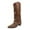 Brown, variant on NOKIO Women's Spring Autumn And Winter Trouser Legs Thick Heels Pointed Toe Long Personalized Western Cowboy High Boots Women'S Knee High Knee High Field Boots