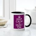 thumbnail image 4 of CafePress - Keep Calm And Quilt On Mugs - 11 oz Ceramic Mug - Novelty Coffee Tea Cup, 4 of 4