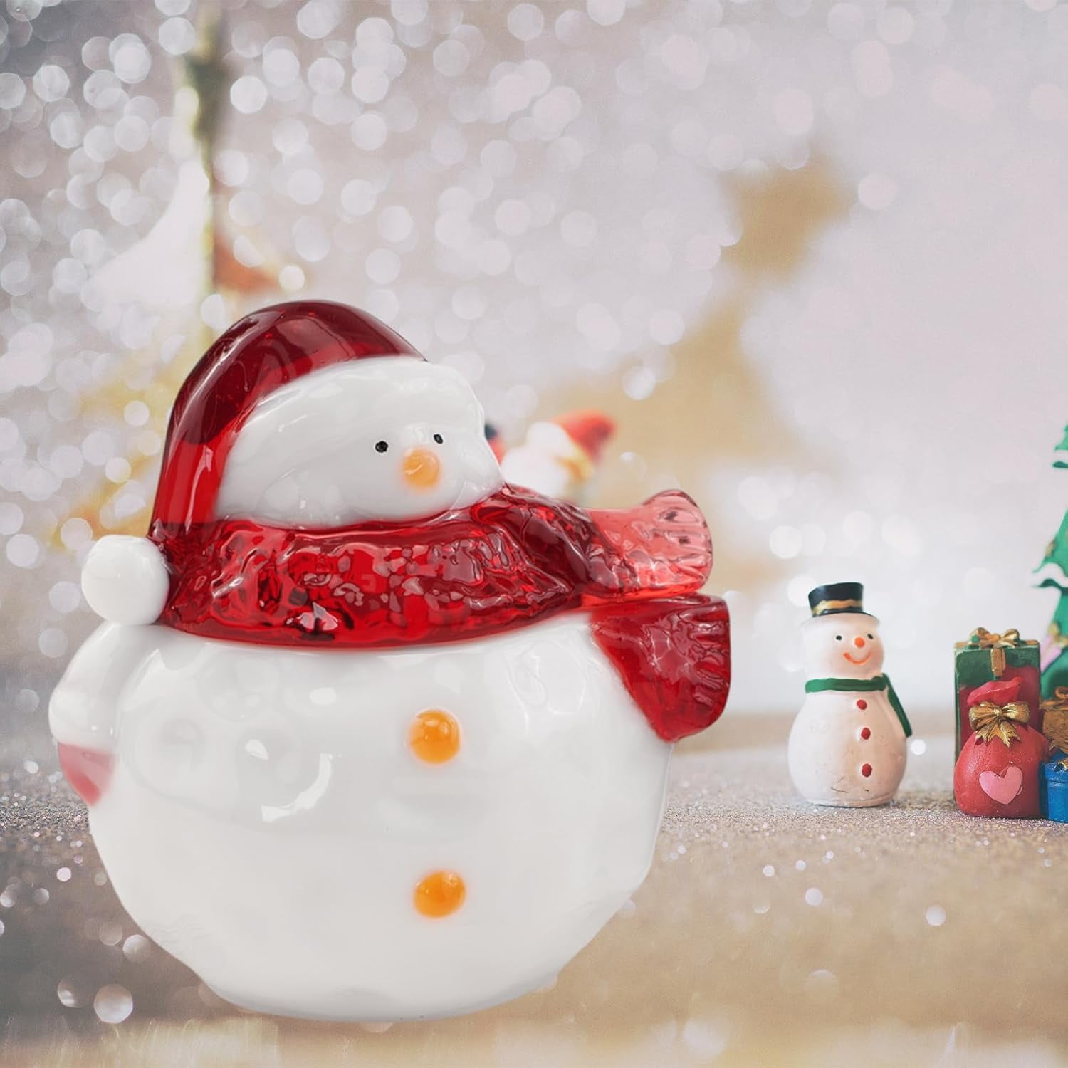 ABCISI Christmas Resin Molds, Snowman Jar Silicone Molds for Epoxy Resin Casting  Christmas Jewelry Storage Jar Candy Container Candle Box Flowerpot, Party Winter Home Decoration Supplies