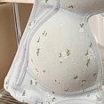 thumbnail image 5 of ALLLIST Unlined Bras for Women No Underwire Full Coverage Training Push up Blue Floral Bralette Bras for Ladies Size S-XL, 5 of 7