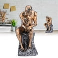 thumbnail image 4 of Art Crafts, Thinker Sculpture Durable  For Home Living Room Study Room Office, Coffee Shop For Most People Copper Color, 4 of 8