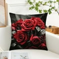 thumbnail image 5 of Moocorvic Valentines Day Pillow Covers With Red Rose Print, Decorative Cushion Case for Sofa Couch Farmhouse Holiday Anniversary Wedding, 5 of 7