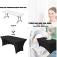 thumbnail image 4 of Stretchable Tablecloths 6ft For Rectangle Tables With Open Back, Fitted Spandex Rectangular Patio Table Covers, 4 of 5