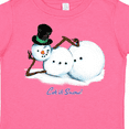 thumbnail image 4 of Inktastic Let It Snow Sassy Snowman in Top Hat Boys or Girls Toddler T-Shirt, 4 of 5