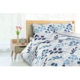 thumbnail image 3 of Ambesonne Nature Themed Down Alternative Quilt Comforter, Modern Leaves Meadow, Twin, White Dark Lavender, 3 of 5