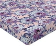 thumbnail image 4 of Ambesonne Cactus Fitted Sheet, Blooming Flowers Pattern, Twin XL Size, Dark Indigo Plum Quartz, 4 of 5