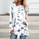 thumbnail image 1 of ICHUANYI Liquidación Blusa holgada de manga larga con cuello redondo para mujer con estampado navideño ICHUANYI WER202308254458, 1 of 5