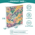thumbnail image 3 of FORMRS 3 Ring Binder with Pockets 1.5" D-Rings Clip Board 200 Sheets Capacity, Yellow Floral Wave, 3 of 8