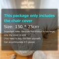 Home Sponge Bed Bean Bag Chair Cover Slipcover Double Bedroom Balcony