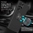 thumbnail image 2 of Shockproof Case for Samsung S22 Ultra 5G, [Embedded Finger Ring] Military Grade Phone Case Cover with Reinforced Metal Stand Kickstand [Support Magnetic Car Holder] for S22 Ultra, Black, 2 of 13