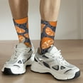 thumbnail image 6 of Hirioo Various Oranges Pattern Adult Middle Tube Socks Breathable Sock Non-Pilling,Contrasting Color Design, 6 of 6