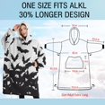 thumbnail image 4 of Oversized Wearable Blanket Hoodie,Halloween Bat Swarm Pattern Sherpa Blanket Hoodie with Super Pockets,Super Warm Fuzzy Pullover for Women & Men, 4 of 6