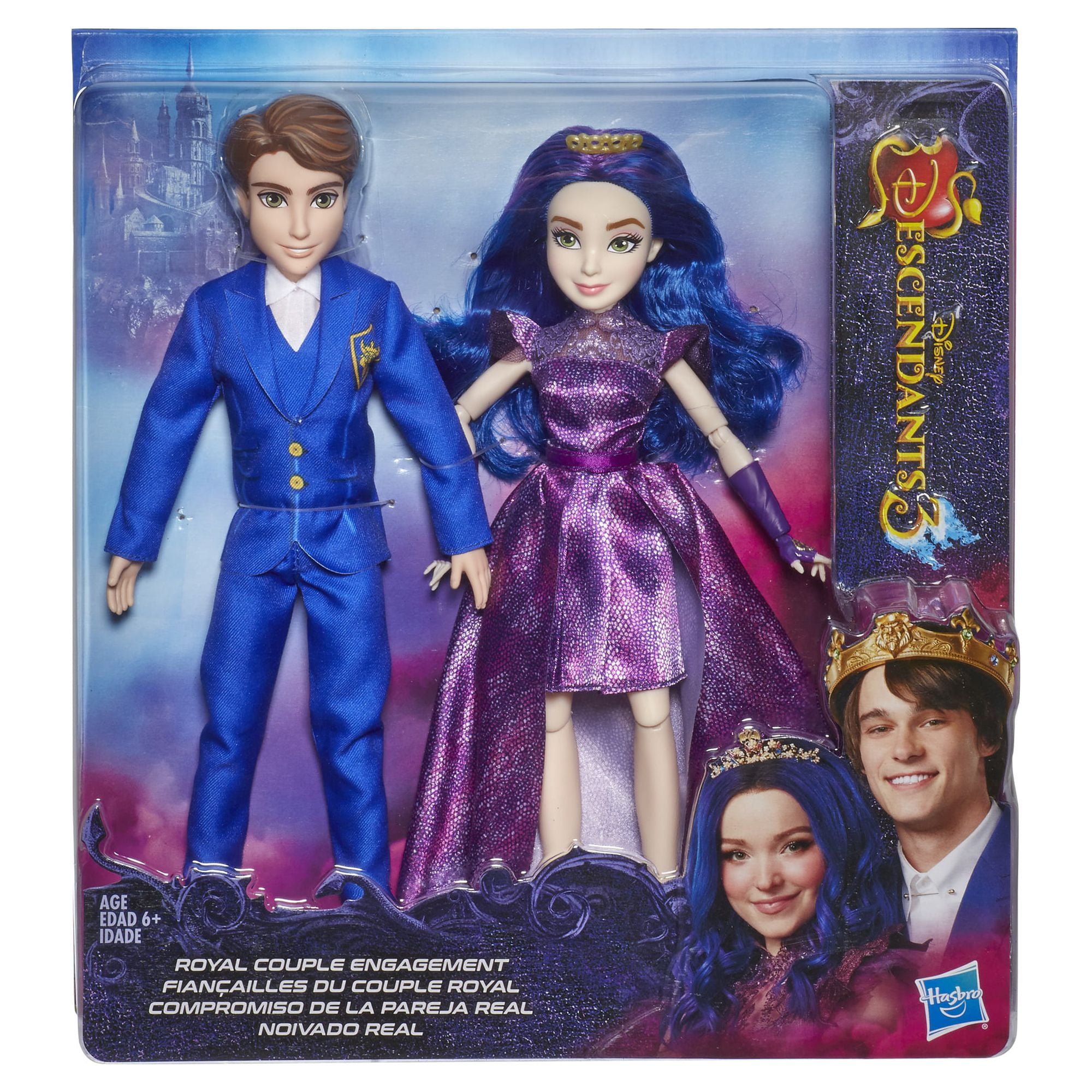 sachin and babi light blue dress Disney Descendants Royal Wedding Mal and Ben Dolls