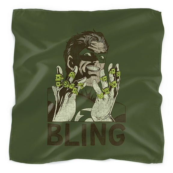 Green Lantern Bling Bling Bandana (21 in x 21 in)