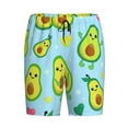 thumbnail image 4 of Naloa Cartoon Avocado Men's Short Pajama Pants, Lounge Comfort Shorts with Elasticized Waistband and Side Pockets - Small, 4 of 9