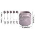 thumbnail image 3 of Stainless Steel 304 Fruit Fork Set, Home Dessert Forks with Candy-Colored Storage Jar & Fruit Picks, Multi-Scene Use for Snack Serving, High-Quality Ceramic Material, Versatile Kitchen Gadget, 3 of 7