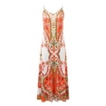 thumbnail image 4 of Floral China Porcelain Print Beach Dress With Relaxed Fit And Sun Shielding Sleeveless Slip Dress For Summer, 4 of 4