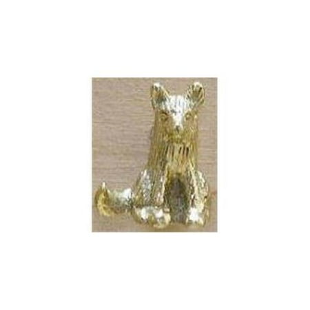 Mayer Mill Brass SFDP-1 Sitting Fox Drawer Pull - Brass