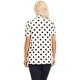 thumbnail image 4 of Women's Polka Dot Print Cardigan – Short Sleeve Open Front Style (S-3X), 4 of 5