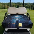 thumbnail image 2 of Xixirimido Golf Cart Seat Covers, Universal Golf Cart Seat Towel Blanket Quilted with 4 Pockets Fits for EZGO, Yamaha, Club Car & More 2-Seat Carts, Deer Forest Moon Night, 2 of 8