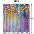 thumbnail image 2 of Purple Floral Colorful Flower Shower Curtain 72x72 Inch Bathroom Curtains Set Home Waterproof Polyester Fabric with Hooks, 2 of 5