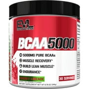 BCAA5000 Energy Powder 5000mg - EVL BCAA Powder for Performance & Lean Muscle - Sugar Free Cherry Limeade Flavor, 30 Servings