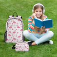 thumbnail image 7 of ALAZA Flamingo and Floral School Backpack Lunch Box Set Student Bookbag, 7 of 7