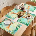 thumbnail image 5 of Cartoon Giraffe Placemats Set of 12 Summer Butterfly Fern Tropical Palm Plants Place Mats Indoor Wipeable Table Mats Washable Dining Table Placemats for Kitchen Holiday Party Home Decor 13x19 Inch, 5 of 9