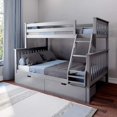 thumbnail image 1 of BEDSMART Lits Superposés Simple sur Double en Bois Massif avec Rangement / Gris, 1 of 6