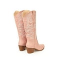 thumbnail image 4 of Chenyee Cowboy Boots for Women Embroidered Pull On Chunky Stacked Heel Knee High Western Booties, 4 of 7