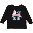 thumbnail image 3 of Inktastic Most Magical Big Sis- Cute Unicorn Girls Long Sleeve Toddler T-Shirt, 3 of 5