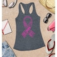 thumbnail image 3 of S4E Women's Pink Ribbon Word Montage Racerback Slim Fit Small Charcoal, 3 of 4