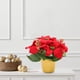 thumbnail image 5 of Poinsettias Artificial Potted Poinsettias Artificial Red Christmas Pots Flowers Easter False Bonsai Arrangements Easter Christmas For Home Office, 5 of 5