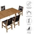 thumbnail image 2 of Vienna 7-Piece Dining Set with Armless Chairs in Natural Black, 2 of 10