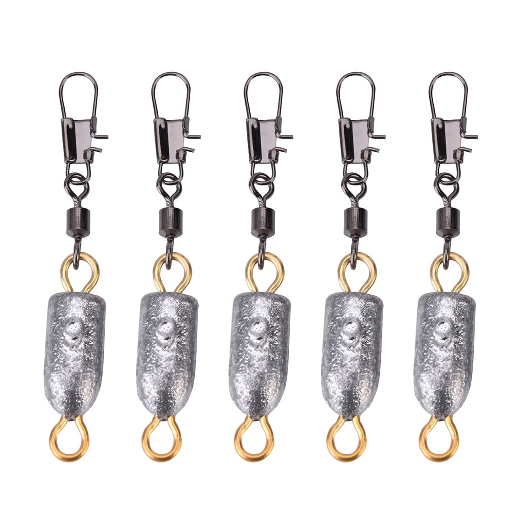 Yosoo 5 Pcs Lead Sinker Fishing Weights Bullet Lead Sinke Rolling