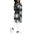 thumbnail image 3 of Qiylii Women Coat, Long Sleeve Lapel Plaid Single Breasted Outerwear,S-XL, 3 of 5