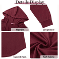 thumbnail image 5 of WellSize Womens Plus Size Hoodies Trendy Drawstring Sweatshirts for Women Casual V Neck Tops Fall Lightweight Pullover, 5 of 8