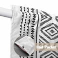thumbnail image 2 of Black Boho Kitchen Window Curtains, Swag Curtains Valance for Bedroom Living Room Bathroom, Vintage Southwestern Geometric Stripes Rod Pocket Window Treatment Curtain Block Drapes 2 Panels 36"x63", 2 of 9