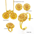 thumbnail image 4 of Ethlyn 4Pcs 18K Gold Plated Ethiopian Jewelry Sets Necklace Eritrean/Habesha Bride Wedding Gifts, 4 of 6