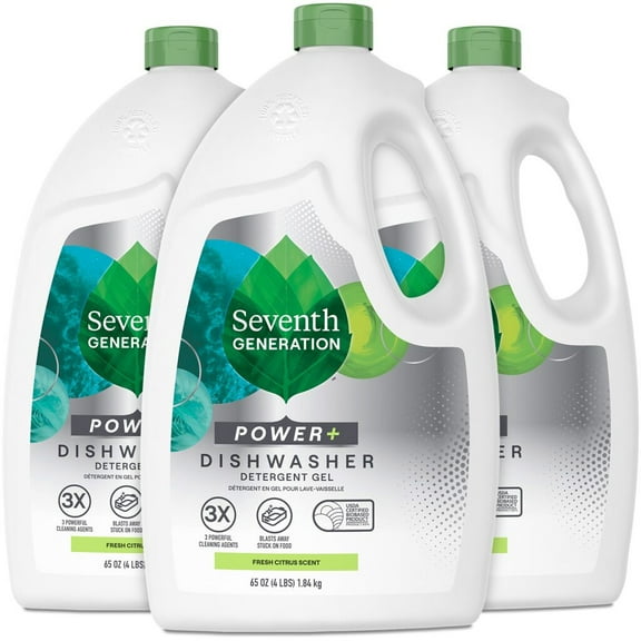 Seventh Generation Power  Gel 3-Pack, Citrus Scent, 65 Fl Oz Ea
