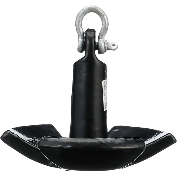 River Anchor, Black Vinyl Coated Cast Iron