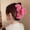 Rose red, variant on Large Faux Fur Hair Claw Clips, Non-slip Plush Shark Clips for Thick & Thin Hair, Fashion Wave Hair Accessories for Women Girls, Ideal for Fall & Winter Daily Wear
