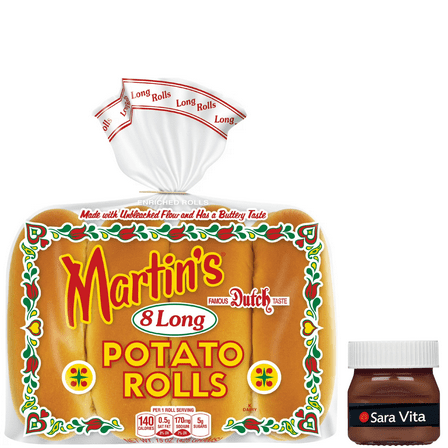 Martin's Potato Long Rolls, 8 count