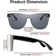 thumbnail image 4 of FEISEDY Oversized Mirrored Frameless Lens One Piece Sunglasses for Women Men B2647, 4 of 10