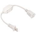 thumbnail image 4 of On Off Switch Extension Cord, Portable Waterproof One?Time?Forming  2 Prong Polarized Extension Cord? For 1-15P?Male?to 1-15R?Female Plug White, 4 of 8