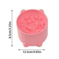 thumbnail image 2 of Elevated Slow Feeder Cat Bowl - Raised Bowl for Cats and Dogs Ideal for Dry and Wet Food Feeding, 2 of 7