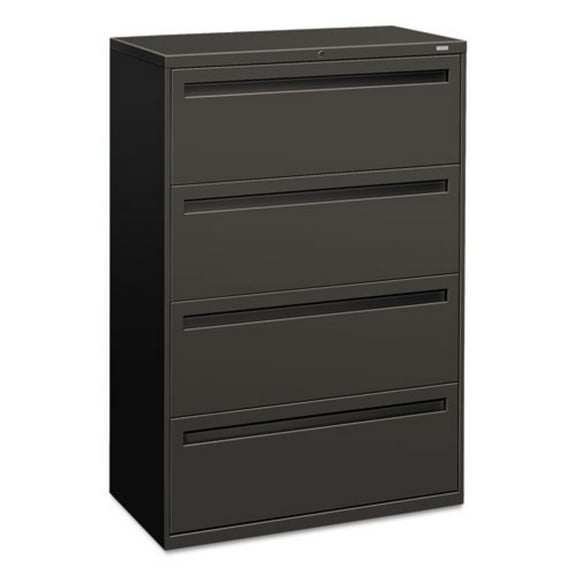HON 4 Drawers Lateral Lockable Filing Cabinet, Charcoal