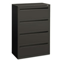 HON 4 Drawers Lateral Lockable Filing Cabinet, Charcoal