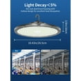 thumbnail image 3 of UFO LED High Bay Lights 150W,15000LM 6500K High Bay LED Shop Lights,LED High Bay Lights with 3000K Up Lighting,High Bay LED Lights with Plug 5’ Cable,LED Shop Lights for Workshop Warehouse Garage, 3 of 12